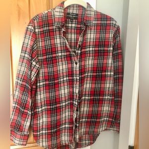 EUC Madewell Oversized Flannel Button Down Top